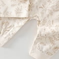 thumbnail image 6 of Ulanda Baby Wrap Top High Waist Pants Set Snap Crotch Long Sleeve Cute Print (Beige, 6-9 Months), 6 of 7
