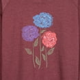 thumbnail image 3 of Instant Message - Hydrangeas - Women's Lightweight French Terry Long Sleeve Shirt, 3 of 6