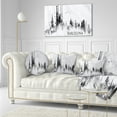 thumbnail image 3 of Designart Barcelona Black Silhouette - Cityscape Painting Throw Pillow - 12x20, 3 of 5