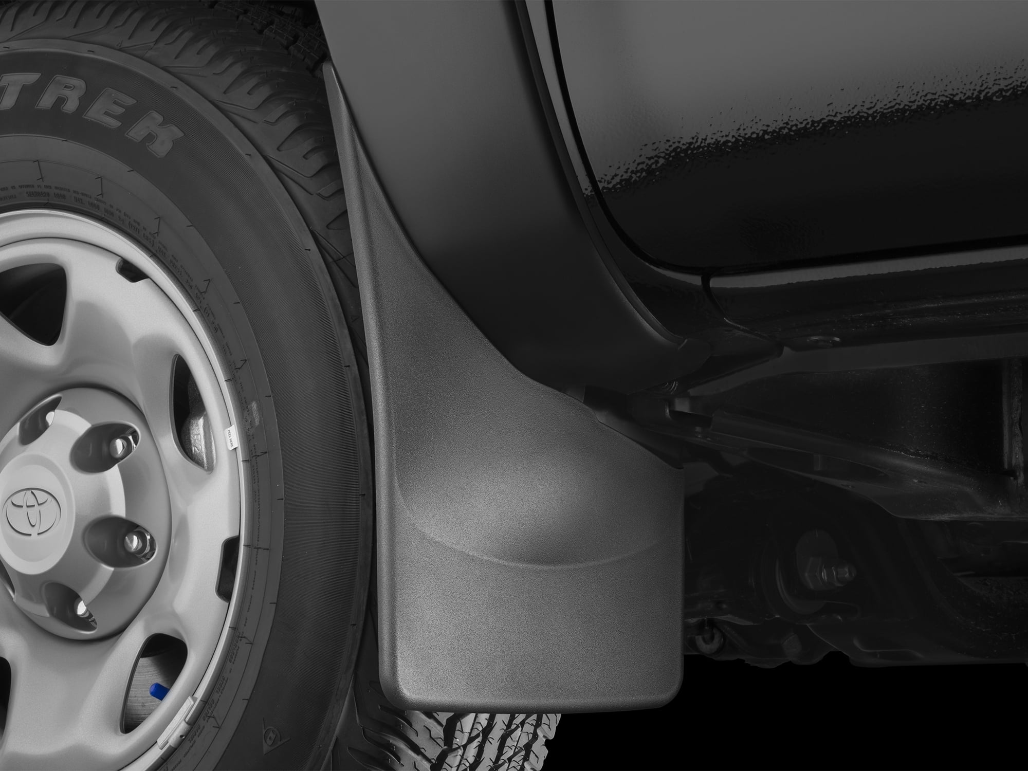 WeatherTech Custom No Drill Splash Guard MudFlaps compatible with 2005-2013 Toyota Tacoma, Front Pair - Black