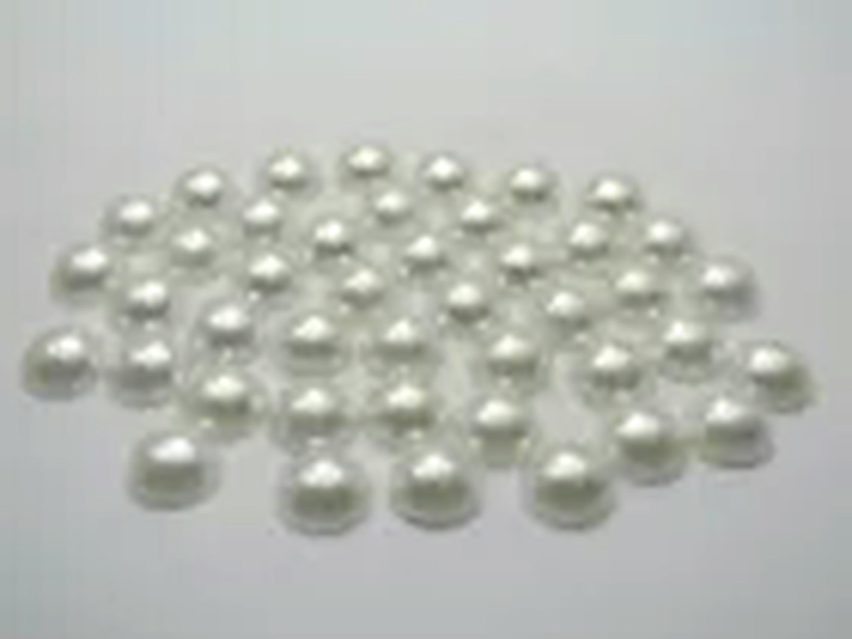 EOEMY 2500 Pure White Acrylic Half Pearl Flatback Round Bead 8mm Scrapbook Craft