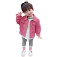 thumbnail image 5 of Kids Girls Cowboy Jackets Toddler Baby Button Down Long Sleeves Casual Denim Jean Basic Outwear 1-7T, 5 of 11