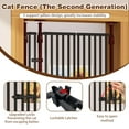 thumbnail image 5 of YUFU 74.8" Extra Tall Pet Gate for Cats, adjustable height adjustable width 30.3"-38.2" Pressure Mounted, No Drill, Walk-Through Door for Stairs/Doorways,(black), 5 of 9