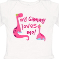thumbnail image 4 of Inktastic My Gammy Loves Me Girl Dinosaur Girls Long Sleeve Baby Bodysuit, 4 of 5