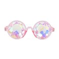 thumbnail image 1 of EeaseCA Lunettes Kaléidoscope Arc-en-Ciel Rave Prisma Diffraction (Rose), 1 of 4