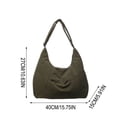 thumbnail image 3 of Bolso tote de nailon para mujer, ideal para la universidad o para ir al trabajo | Bolso bandolera grande acolchado, 3 of 5