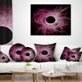 thumbnail image 4 of Designart Fractal Purple Circle on Black - Abstract Throw Pillow - 12x20, 4 of 5