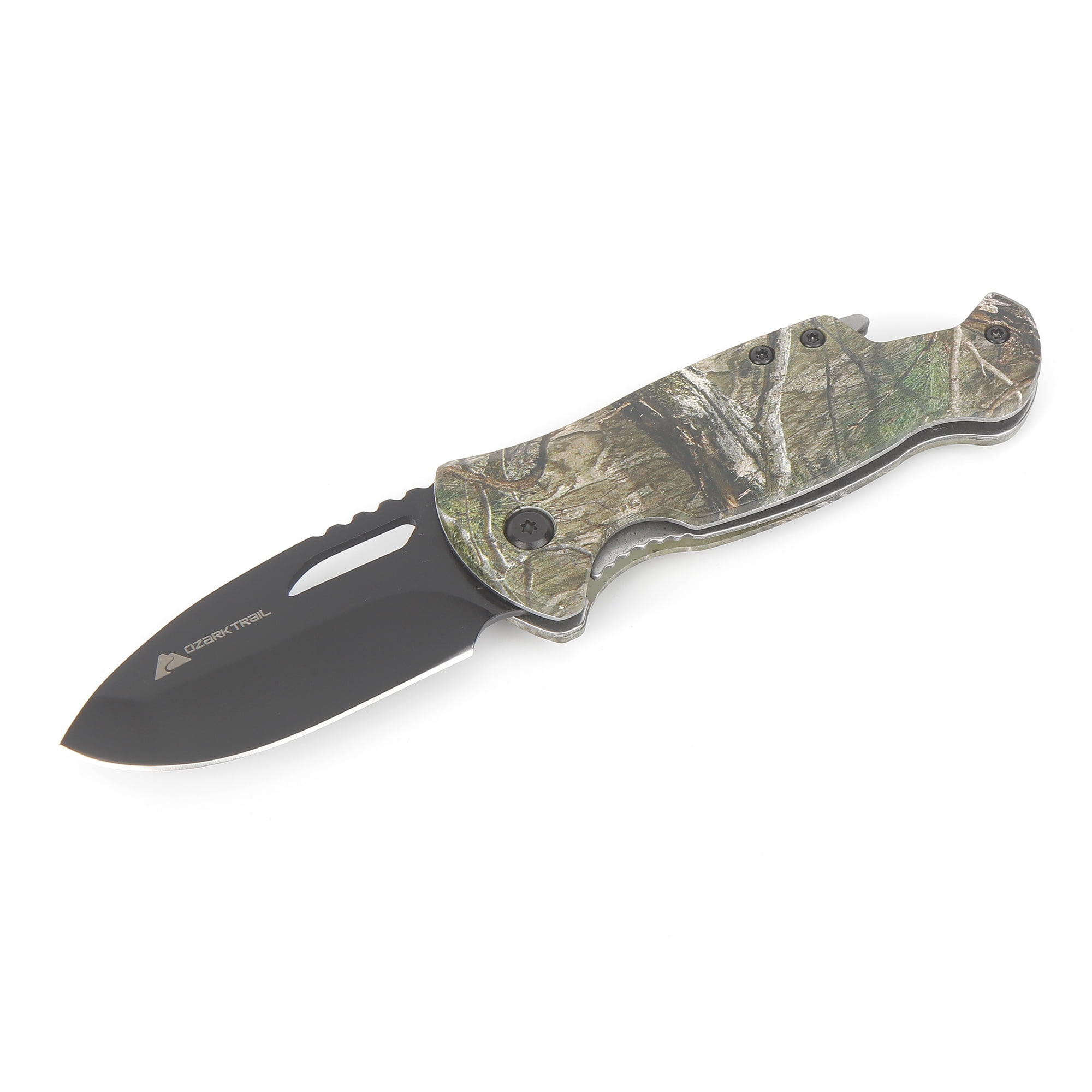 Ozark Trail 6.75' Folding Knife, 3' Fixed Blade, Camo