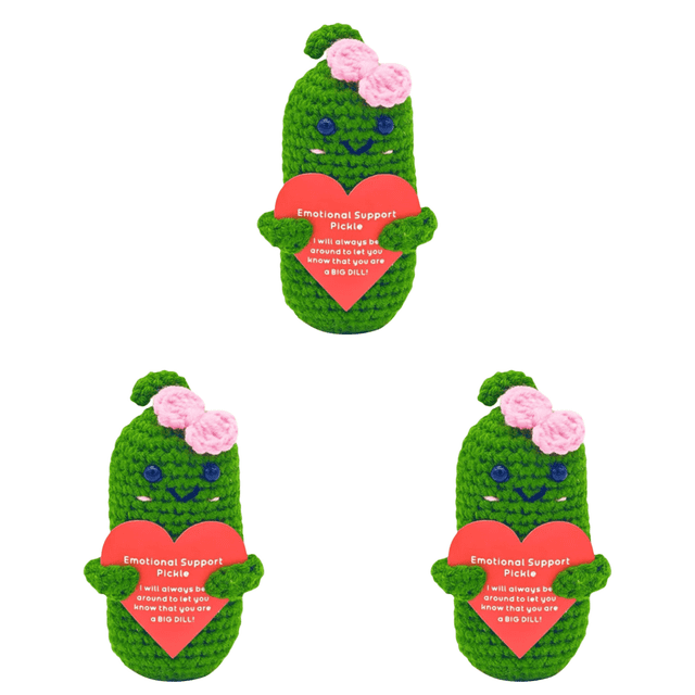 Muñeca Punto Positivo Apoyo Emocional Pepino (pepinillo Con Lazo)