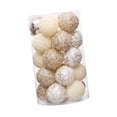 thumbnail image 3 of 25 piezas de bolas de Navidad, adornos para ventanas, luces portátiles, decoraciones colgantes de lujo para cafeterías, restaurantes, fiestas champán intenso, 3 of 8
