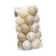 thumbnail image 3 of 25 bolas navideñas para colgar en el árbol de Navidad, decoraciones navideñas novedosas. Blanco champán intenso, 3 of 9
