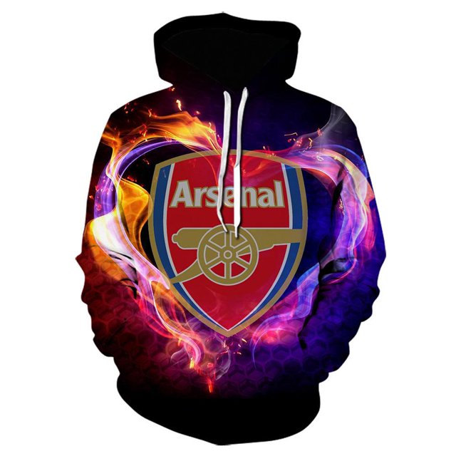 Sudadera con capucha del Arsenal Jersey suelto Sudadera con capucha 3D Unisex-AMS L