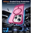 thumbnail image 3 of Funda con Soporte Magnético invisible, Delgada Mate, para iPhone 13 Pro Max, Rojo Ciruela, 3 of 7