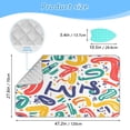 thumbnail image 2 of Ironing Mat Portable Ironing Blanket for Table Top Travel Ironing Pad for Washer Dryer 27.6" x 47.2" Colorful Doodles, 2 of 6