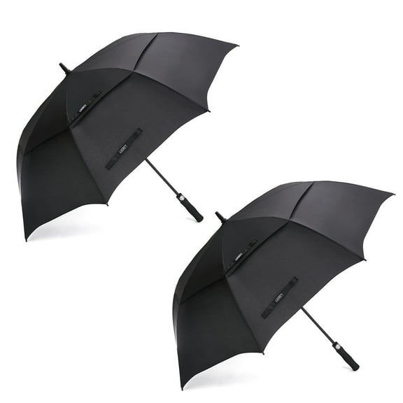G4Free 2 Pack Golf Umbrella 54/62/68 Inch Extra Large Windproof Double Canopy Vented Automatic Open Oversize Waterproof Stick Umbrellas