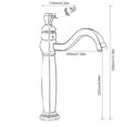 thumbnail image 4 of PENGXIANG Bathroom Basin Mixer Taps Tall Counter Top Faucets Brass, 4 of 11