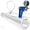 Blue + Gauge, variant on LeLuv Buddy Penis Pump | Blue Maxi Handle + Vacuum Gauge | Double-Ended 16 inch Length x 2.0 inch Diameter Cylinder