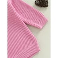 thumbnail image 5 of Baby Girl Boy Knit Sweater Blouse Pullover Sweatshirt Warm Crewneck Long Sleeve Tops for Infant, 5 of 7