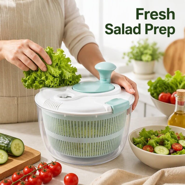 BN-LINK Salad Spinner, 4.8 Quart Large Capacity photo 7