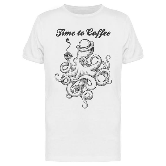 Octopus In Bowler Hat T-Shirt Men -Image by Shutterstock, Male Large