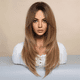 thumbnail image 5 of Peluca de SimulacióN Europea y de 64 Cm, Cabello Femenino, Conjunto de Cabeza con Raya Central, Conjunto de Cabello para Mujer, Peluca de Cabeza,e, 5 of 9