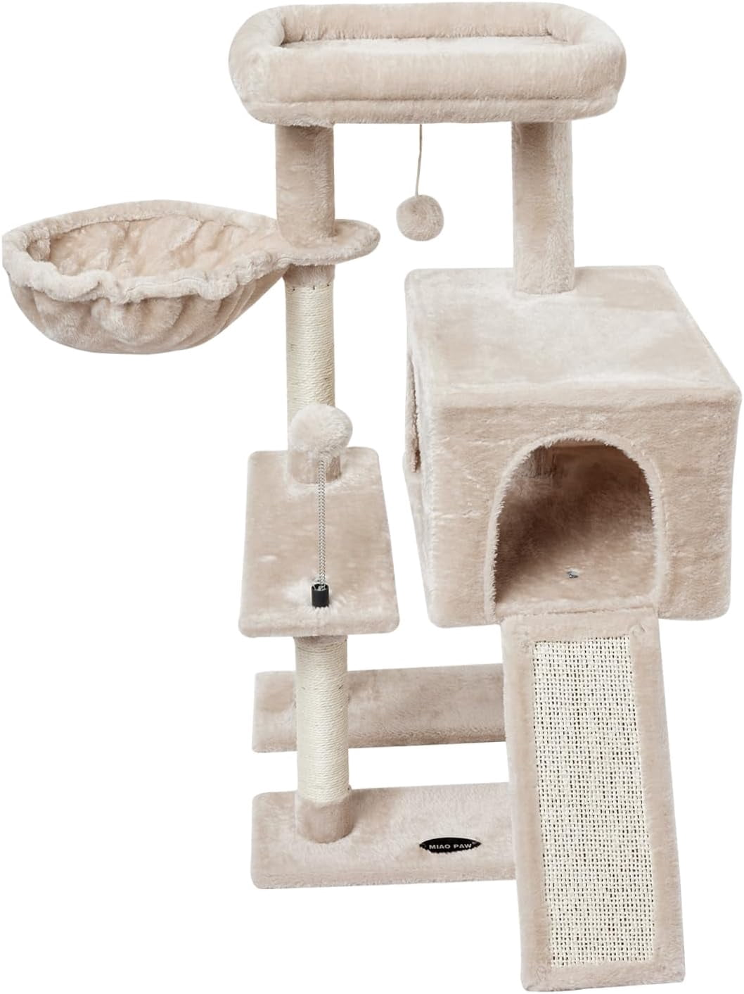 Rainbow Cute Cat Tree Tower for Indoor Cats Condo with Sisal Scratching Posts Jump Platform Furniture Activity Center Play House Bed