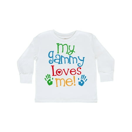

Inktastic My Gammy Loves Me Gift Gift Toddler Boy or Toddler Girl Long Sleeve T-Shirt