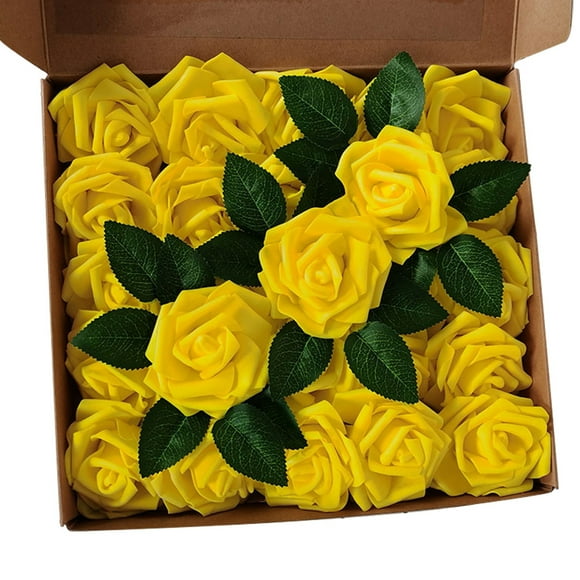 Artificial flower foam roses with stems-wedding bouquets