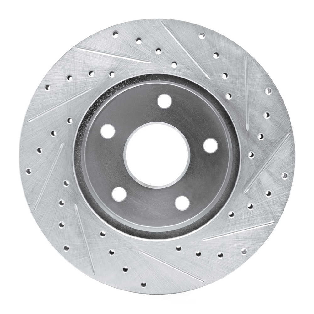 Dynamic Friction Company 631-42024L DFC Brake Rotor - Drilled And Slotted - Silver