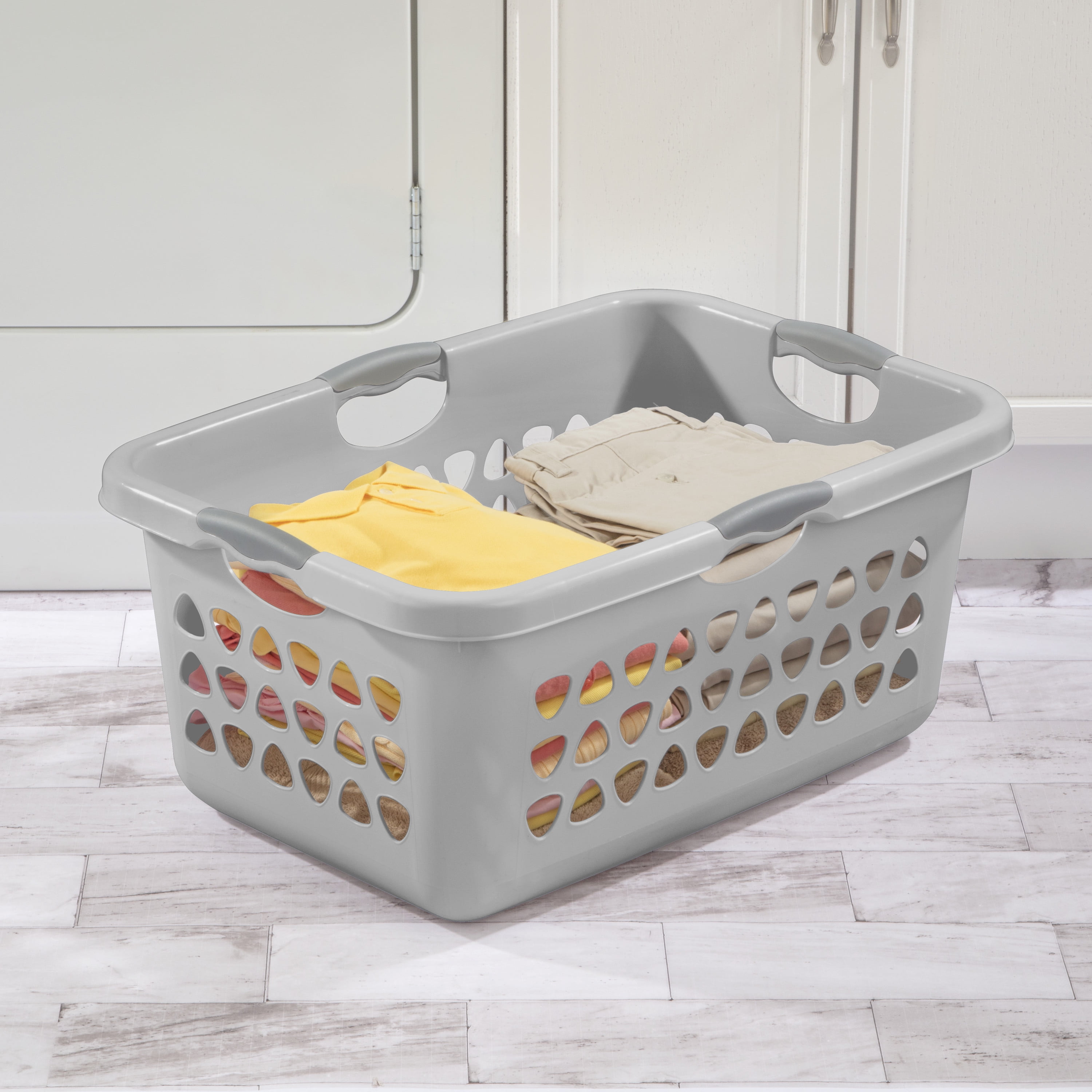 Sterilite 2.7 Bushel Laundry Basket Plastic, Blue Cove, Set of 2