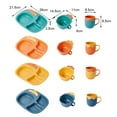 thumbnail image 4 of CSChome Food-grade Cutlery Set For Kids Cutlery Set Radish Compartment - Creative Cute Shape Easy to Clean Dinner Plate Set, Bowl Cup, Food-Grade, 4 of 7