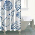 thumbnail image 4 of Ocean Theme Shower Curtain - Machine Washable Tropical Seashell Design, Mildew-Resistant PEVA Fabric,72x72in, 4 of 5