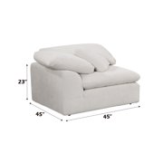 ACME Naveen Modular - Wedge w/Pillow in Ivory Linen