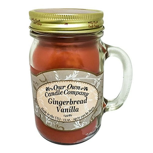 Gingerbread Vanilla Scented 13 Ounce Mason Jar Candle By Our Own Candle Company