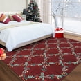 thumbnail image 5 of Garvee 4x6ft Christmas Area Rug Geometric Printed Carpet, Washable Xmas Decorative Rugs with Non-Slip Backing Indoor Floor Mats for Living Room Bedroom Home Decor, Red, 5 of 7