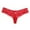 Red, variant on Honeeladyy Women's Fashion Attractive Lace Flower Transparent Gauze Bow Low Waist G-string Pants Panties Thong