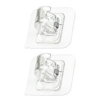 OUNONA 2Pcs Transparent Curtain Rod Clip Self Adhesive Shower Rod Holder