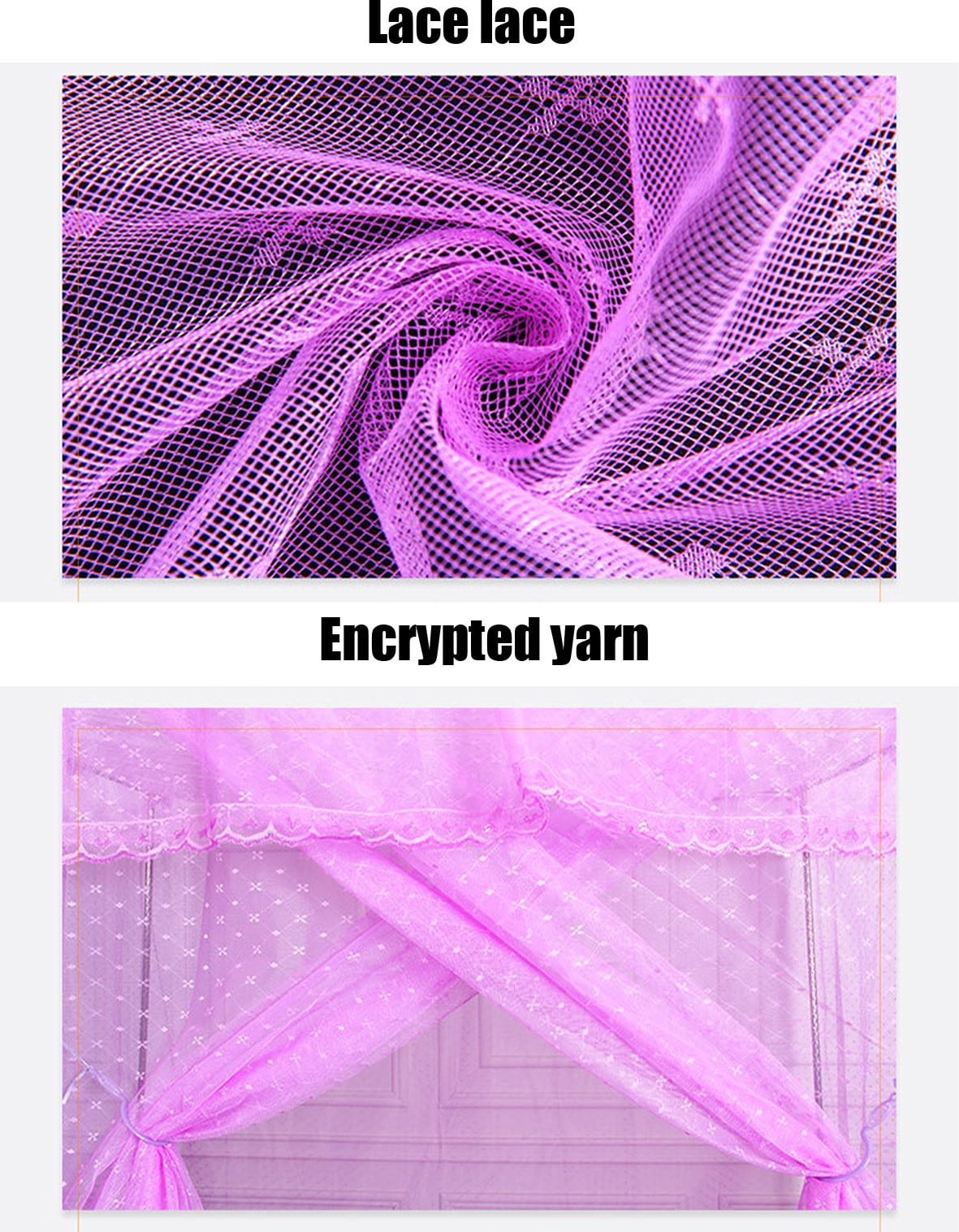 PureCasa Mosquito Net Bed Canopy for Girls, Round Hoop Sheer Bed Canopies for Kid Room Bedroom, Dome Mosquito Netting Tent Twin Size, Side Opening, Dreamy Home Decor, 61"x83"x79", 1PC, Purple