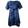 thumbnail image 7 of VEPKUL Short Sleeve T-Shirts for Women Plus size Tops V-Neck Tunic Tops for Leggings T09-DarkBlue_1X, 7 of 7