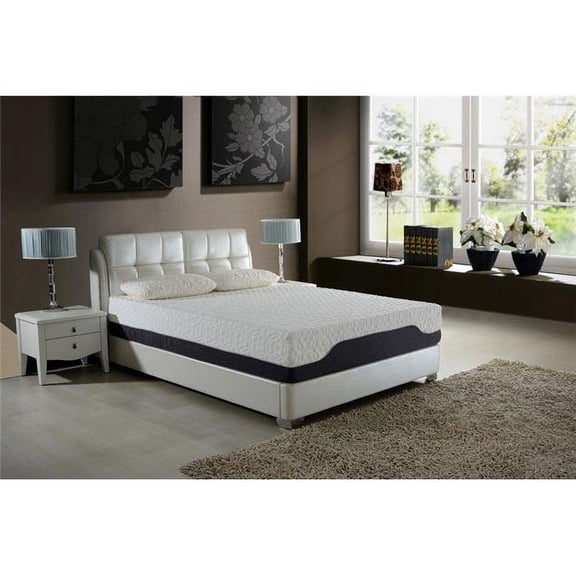 AC Pacific M-HYBRID-QM 12 in. Queen Size Plush Pocketed Coil Mattress with Cool Gel Memory Foam