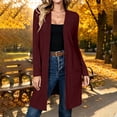thumbnail image 2 of Plebaso Womens Long Cardigan Casual Open Front Long Sleeve Loose Lightweight Jacket Outwear with Pockets, 2 of 7