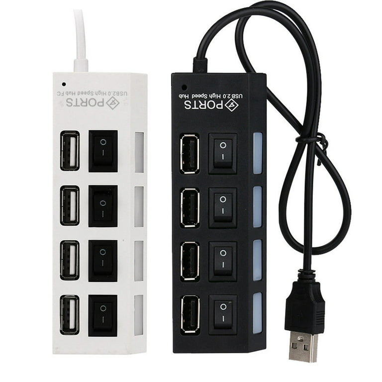 10 Port Hub USB 2.0 High Speed Adapter Extension Cable Plug and Play PC  Laptop