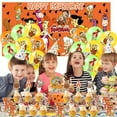 thumbnail image 4 of Flintstones Plates Supplies Party Decorations Birthday Decor Backdrop Banner Cake Topper Fans, 4 of 6