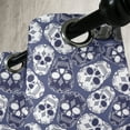 thumbnail image 4 of Ambesonne Mexican Grommet Curtain, Sugar Skull, 50" x 54", Blue Violet White, 4 of 6
