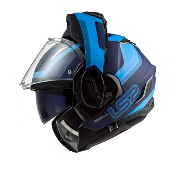 Casco Abatible Para Moto Ls2 Ff900 Valiant Orbit Azul Talla L