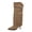 Khaki Boots for Women, variant on hopeusnice Women Knee High Slouch Boots With On Design Suede Upper Heel For Fashionable Street Style Khaki 42