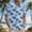Blue, variant on Mens Hawaiian Shirts Casual Palm Tree Printed Summer Holiday Tropical Beach Shirt Big and Tall Short Sleeve Button Down Shirts for Men Multicolor M