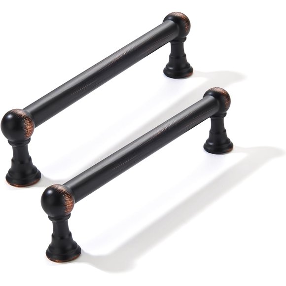 10 Pack 5 Inch Solid Kitchen Cabinet Handles Oil Rubbed Bronze Heavy Duty Cabinet Pulls Drawer Pulls Cabinet Hardware Kitchen Handles for Cabinets Cupboard Handles