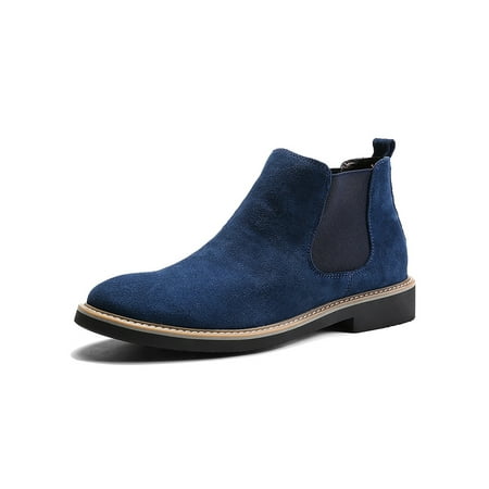 

Ritualay Mens Chelsea Boots Slip On Dress Boot Comfort Ankle Booties Non-Slip Fashion Office Work Casual Blue 10