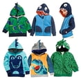 thumbnail image 3 of stylesilove Young Kids Boy Cute Animal 3D Hoodie Jacket (80/12-24 Months, Yellow Dinosaur), 3 of 3